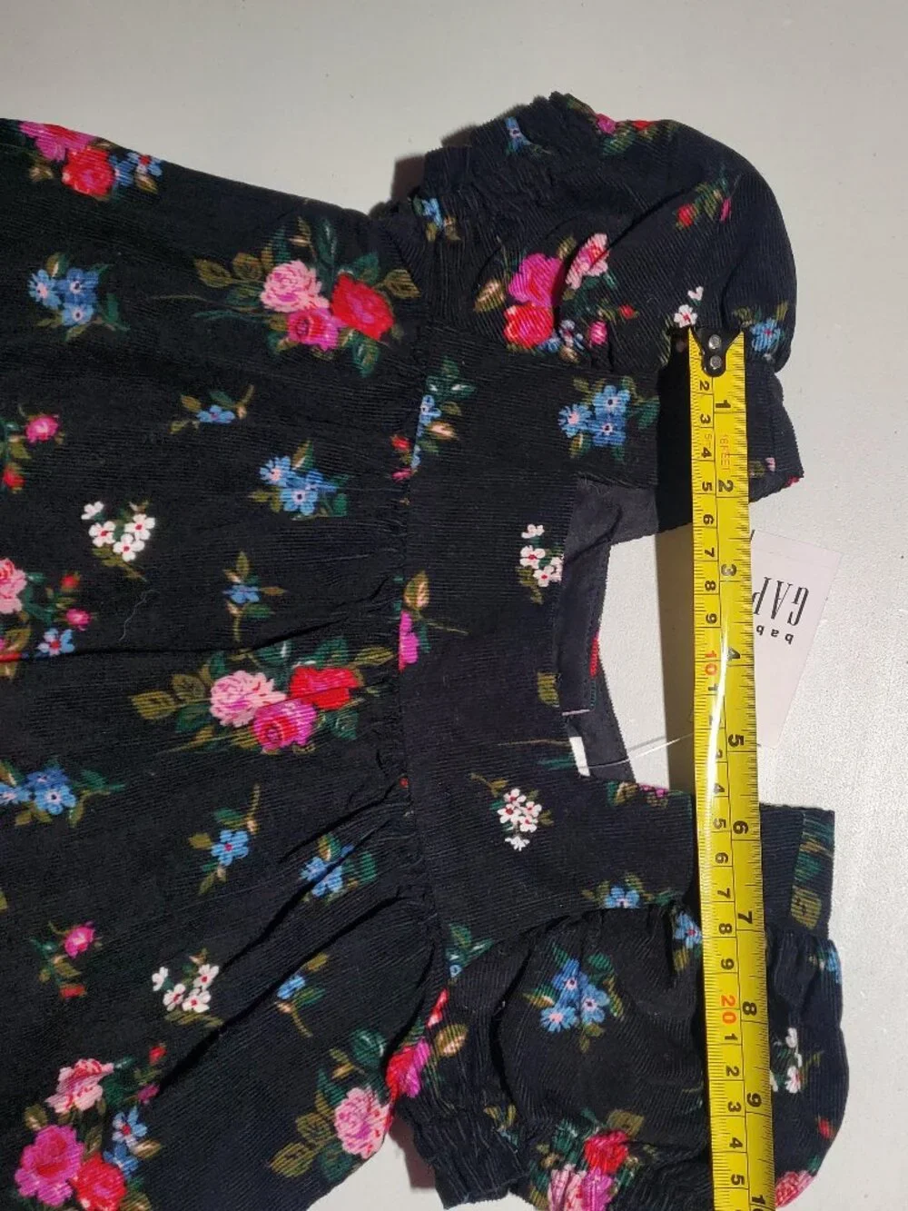 BabyGap Black Corduroy Floral Print Dress NWT sz 2 yrs